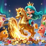Experience thrilling slots at NK88, featuring a vibrant mermaid princess and her treasure.