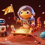 Experience SV388's thrilling cockfighting action with dynamic casino elements in a vibrant alien landscape.
