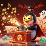 Experience the excitement of 7j77 in this vibrant 3D gambling illustration featuring thrilling slot elements.