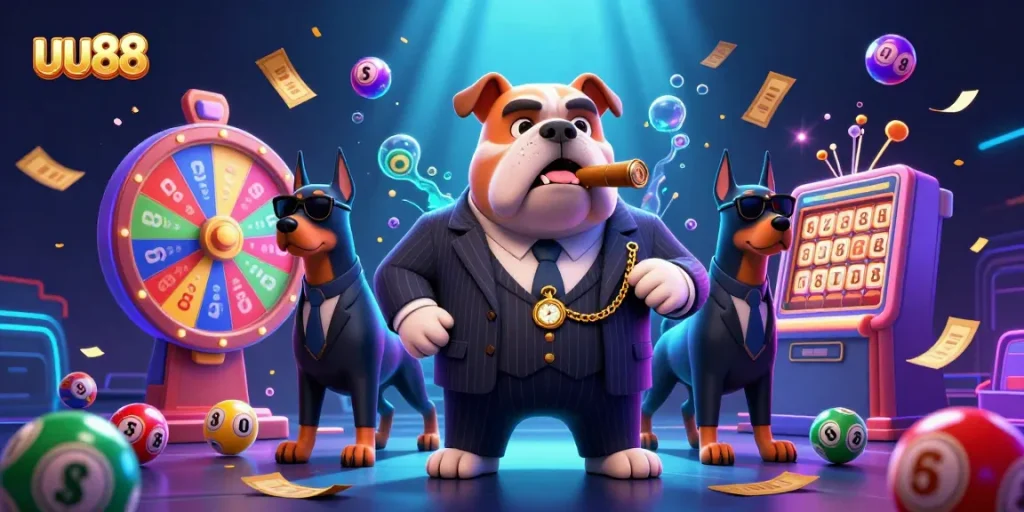 Win big at uu88 with exciting games in an ultra-detailed casino illustration.