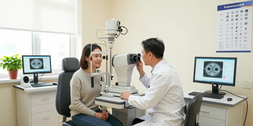 Personalized Коррекция зрения consultation in a modern eye care clinic.