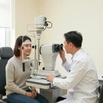 Personalized Коррекция зрения consultation in a modern eye care clinic.