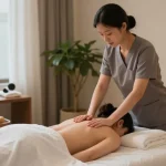 Experience 영등포출장마사지 in a tranquil home setting with a professional massage therapist.