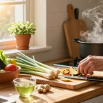 Healthy cooking scene with fresh ingredients and สล็อตเว็บตรง theme enhancing culinary inspiration