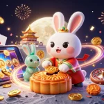 Engage with exciting gaming experiences at 88kbet, featuring a moon rabbit, poker chips, and vibrant casino elements.