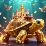 Engage with 92lottery's vibrant lottery excitement, featuring a golden tortoise casino and dynamic game elements.