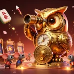 Experience the thrill of c168da with a golden owl and vibrant casino elements.